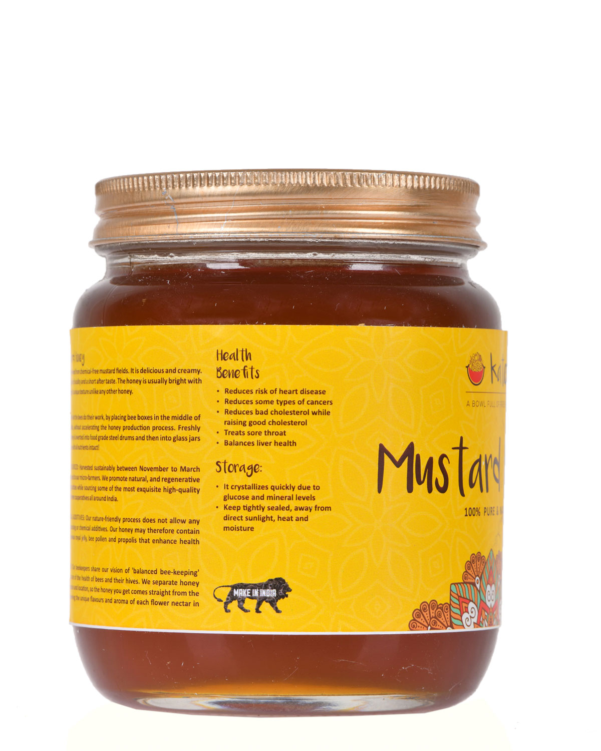 Katori Natural Mustard Honey | Glass bottle